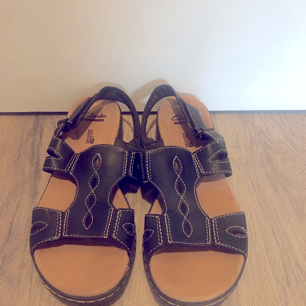 Clarks Black Sandals